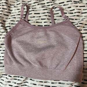 *Gymshark Seamless Sports Bra - Dusty Mauve, Adjustable Straps, Size XS